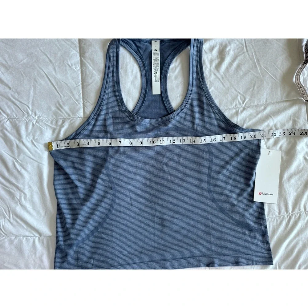New Lululemon Swiftly Tech Racerback Tank 2.0 Race Sz 14 LW1EKLS SXWD/STRH NWT